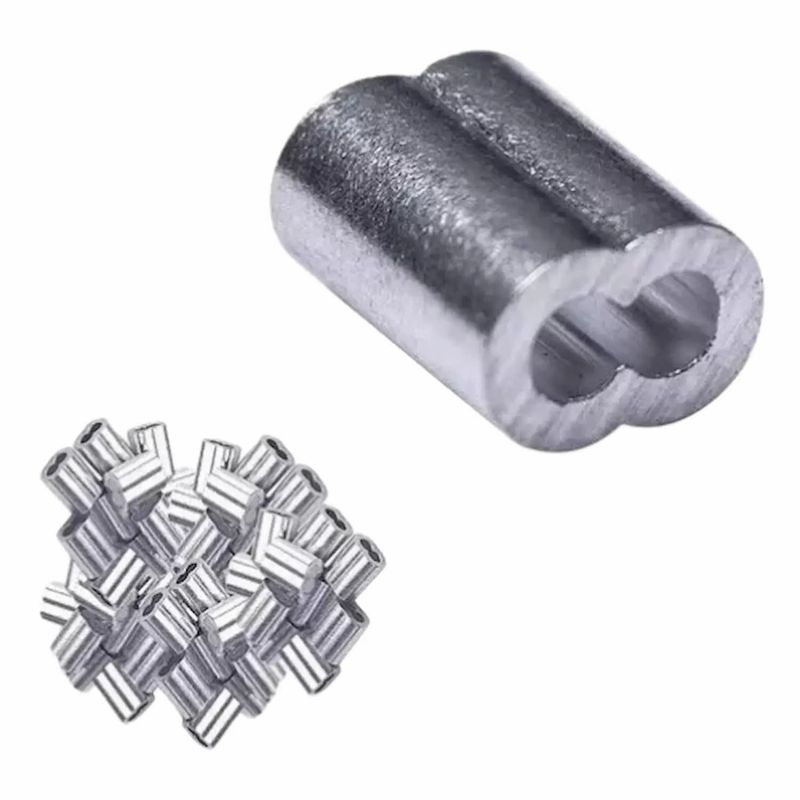 GENERICO - Casquillos de aluminio para Piola 100 unid