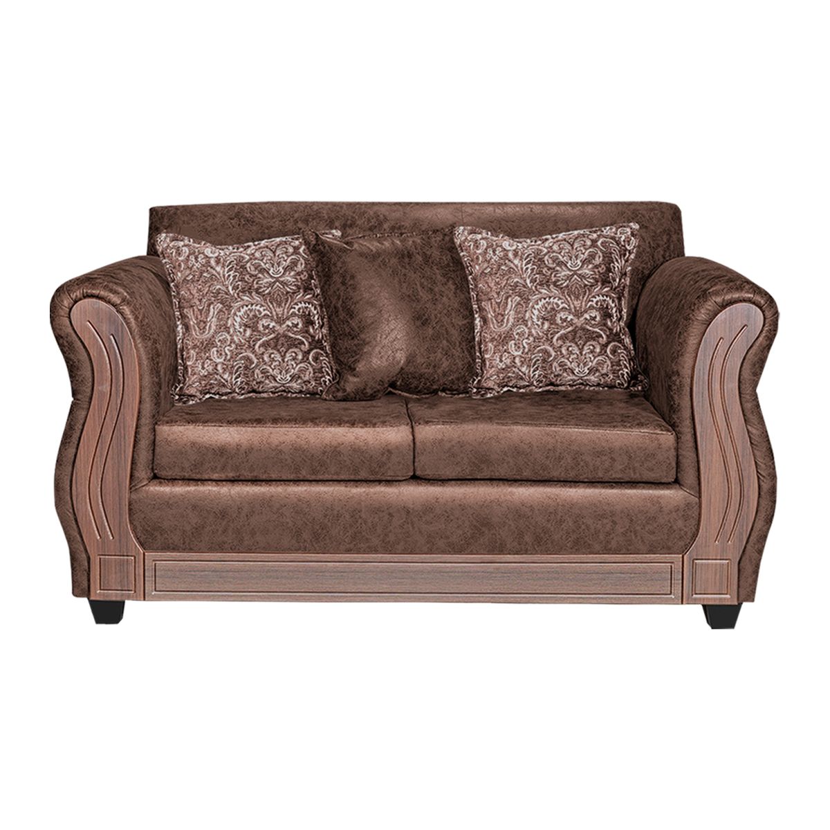 ADONIS LEUDH - Sofá 2 Personas Caburgua Envejecido Café X