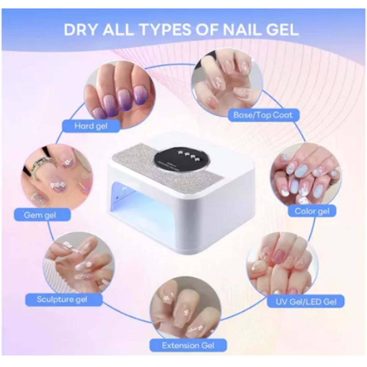 GENERICO - Secador Uña Uv Led Lampara Manicure Profesional 268w BLANCO