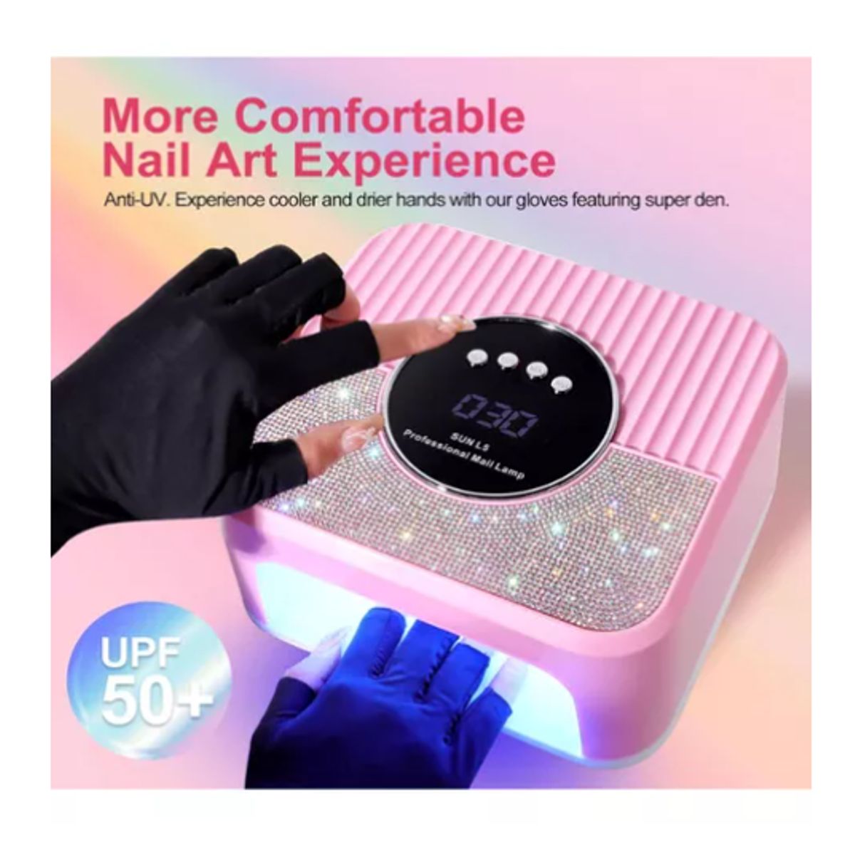 GENERICO - Secador Uña Uv Led Lampara Manicure Profesional 268w ROSA
