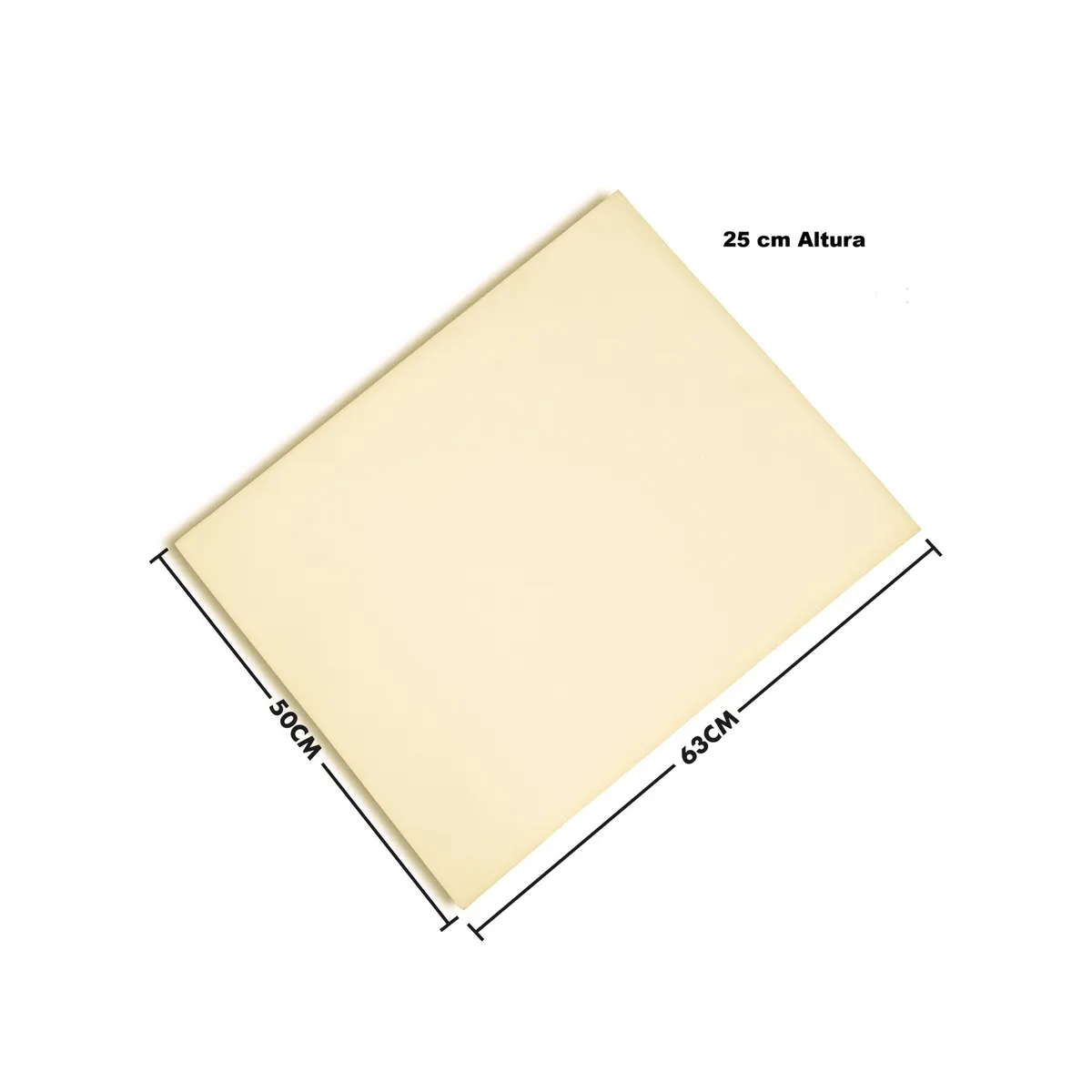 CHILENA CASAGRANDE - Lámina de Espuma D30 - 63x50x20 cm Alta Densidad Corte Preciso