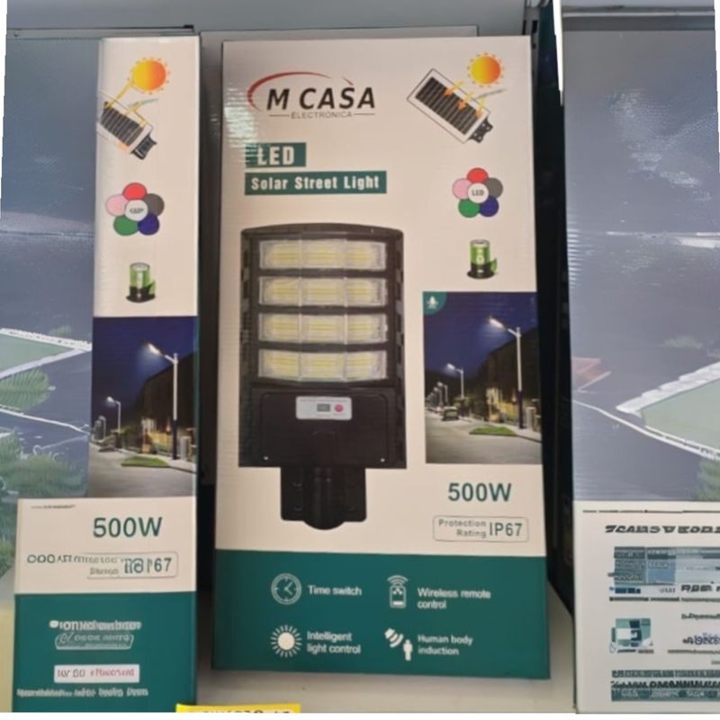 ANGELES DEL HOGAR - REFLECTOR SOLAR MCASA 500W LED CON SENSOR MOVIMIENTO