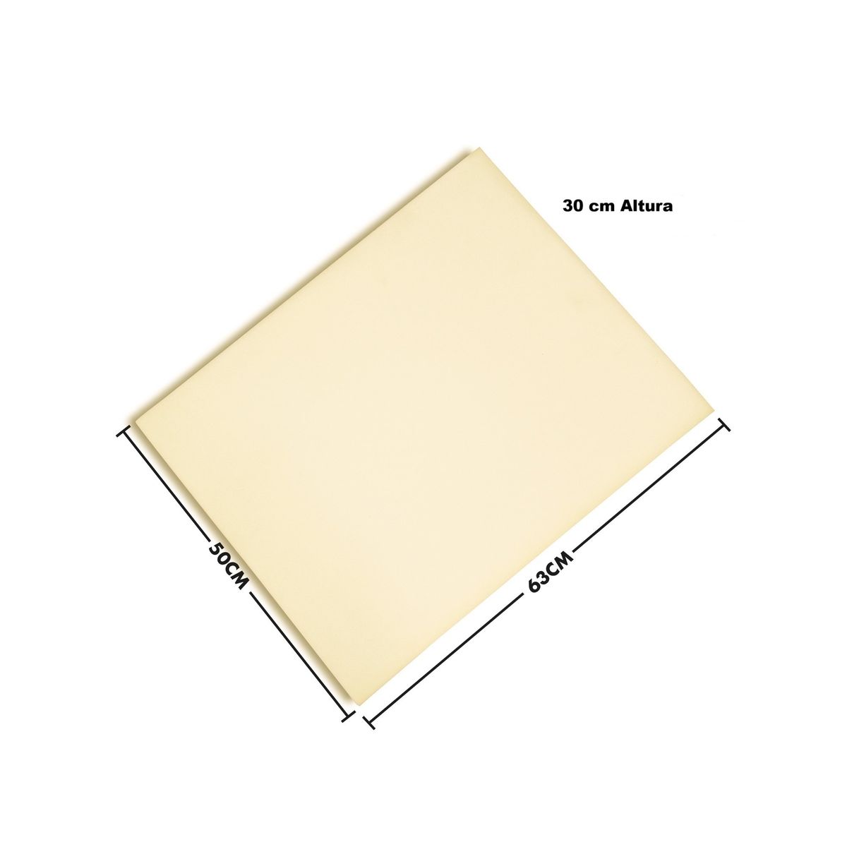 CHILENA CASAGRANDE - Lámina de Espuma D30 - 63x50x30 cm Alta Densidad Corte Preciso