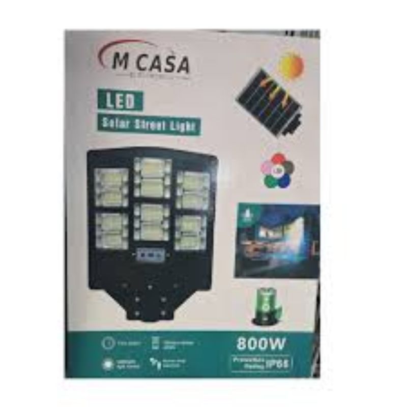 ANGELES DEL HOGAR - LÁMPARA FAROLA LUZ SOLAR 800W PROTECCION IP66