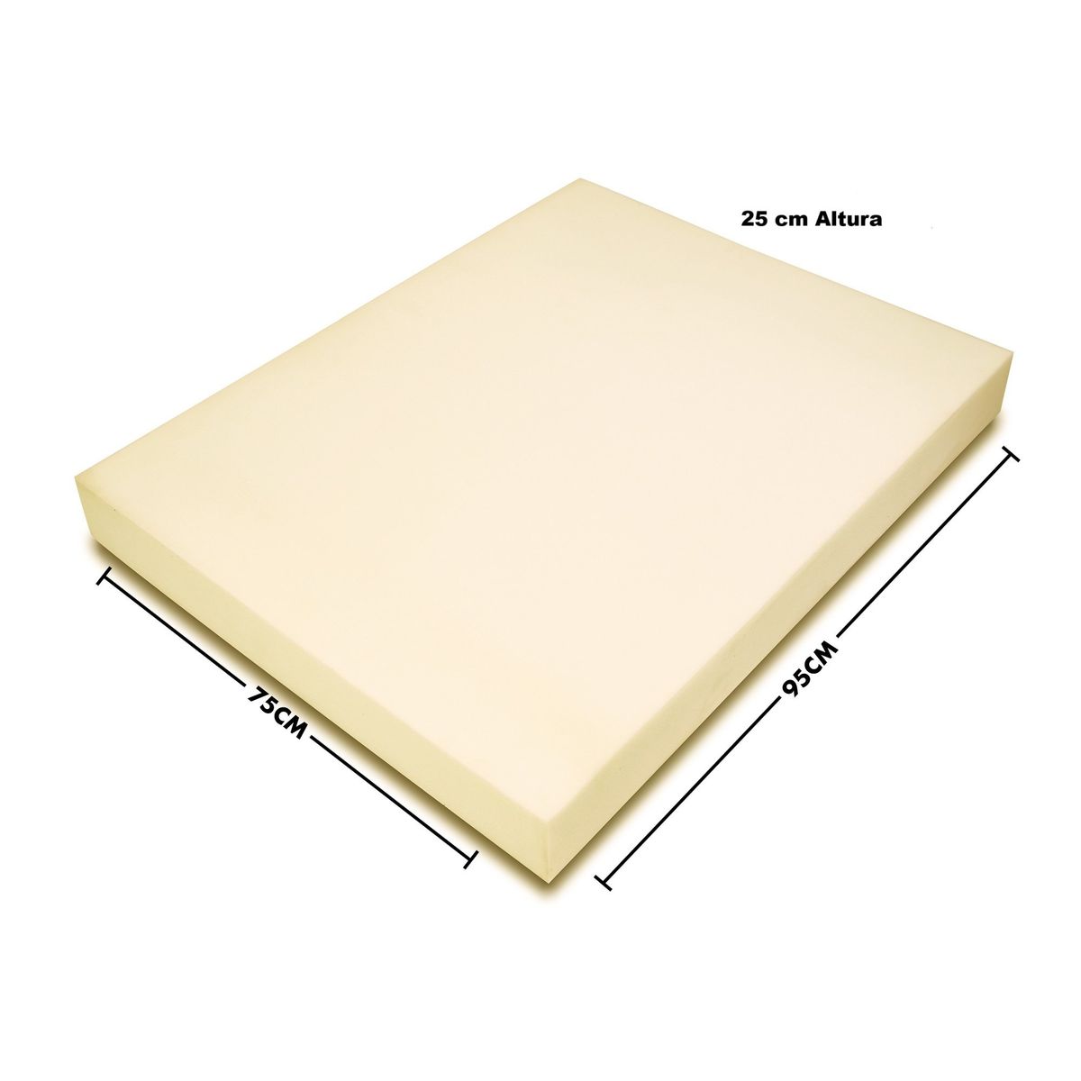 CHILENA CASAGRANDE - Lámina de Espuma D30 - 95x75x25 cm Alta Densidad Corte Preciso