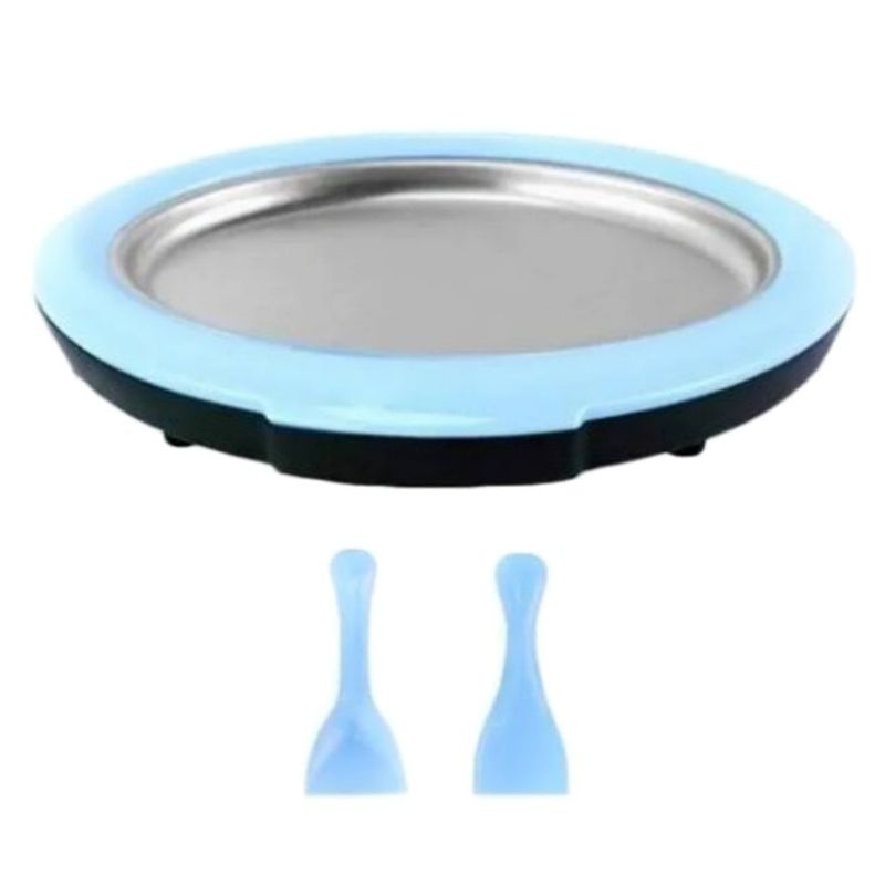 OEM - Heladera Instantánea Mini Plancha Para Helado Yogurt Casero - Celeste