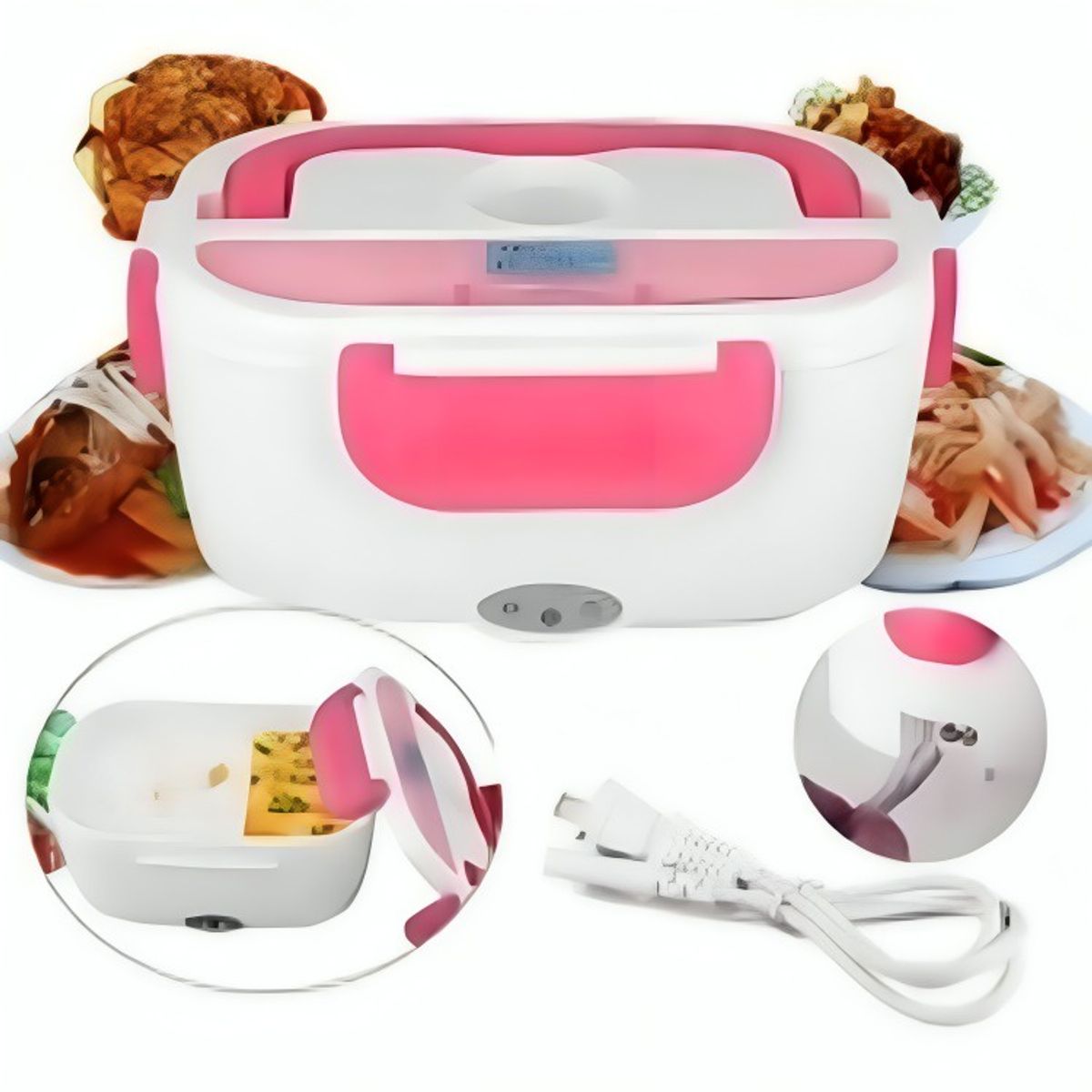 OEM - Lonchera Electrica Portatil Vianda De Comida ROSADA