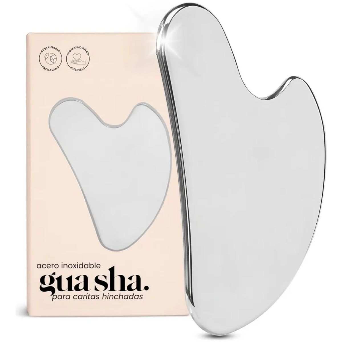 GENERICO - Guasha De Acero Inoxidable Masajeador Facial Linfatico