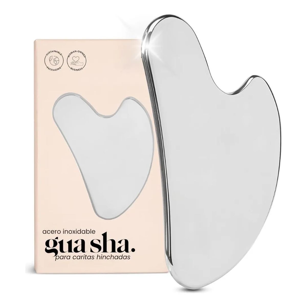 GENERICO - Guasha De Acero Inoxidable Masajeador Facial Linfatico