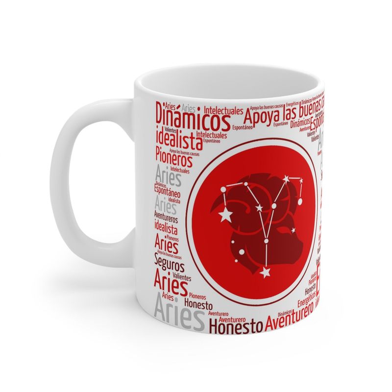 MI COMPRA ONLINE - Taza Signo Zodiacal Aries - Cerámica Horóscopo Astrología Regalo