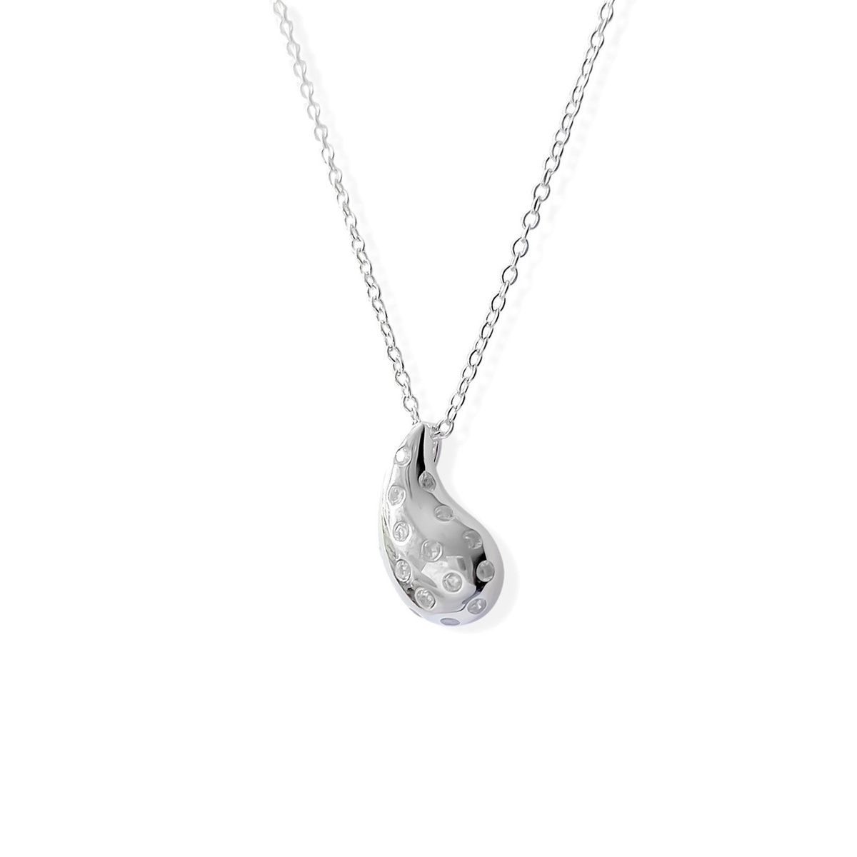 COGGIOLA - Collar Gota Circón Punto Plata Fina 925
