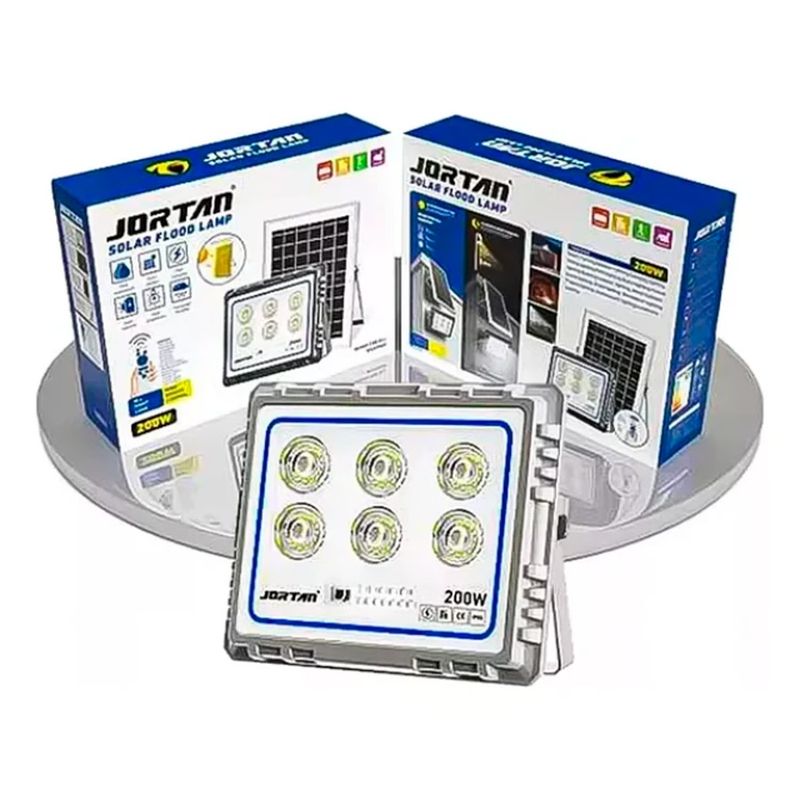 GENERICO - Foco Led Reflector Panel Solar + Control Remoto 200W