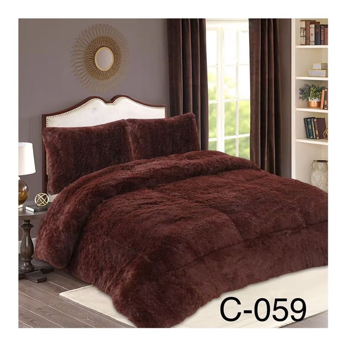 GENERICO - Cobertor Peludo Chiporro 1.5 Plazas - Café C059