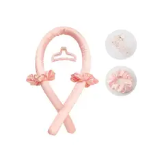 GENERICO - Rizador Sin Calor Para Ondas Y Rizos Kit De Satinado Suave ROSA