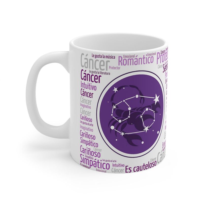 MI COMPRA ONLINE - Taza Signo Zodiacal Cáncer - Cerámica Horóscopo Astrología Regalo