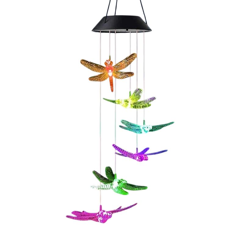 GENERICO - Luz Campana De Viento Colgante Led Solar Jardín Decorativa Libuelula