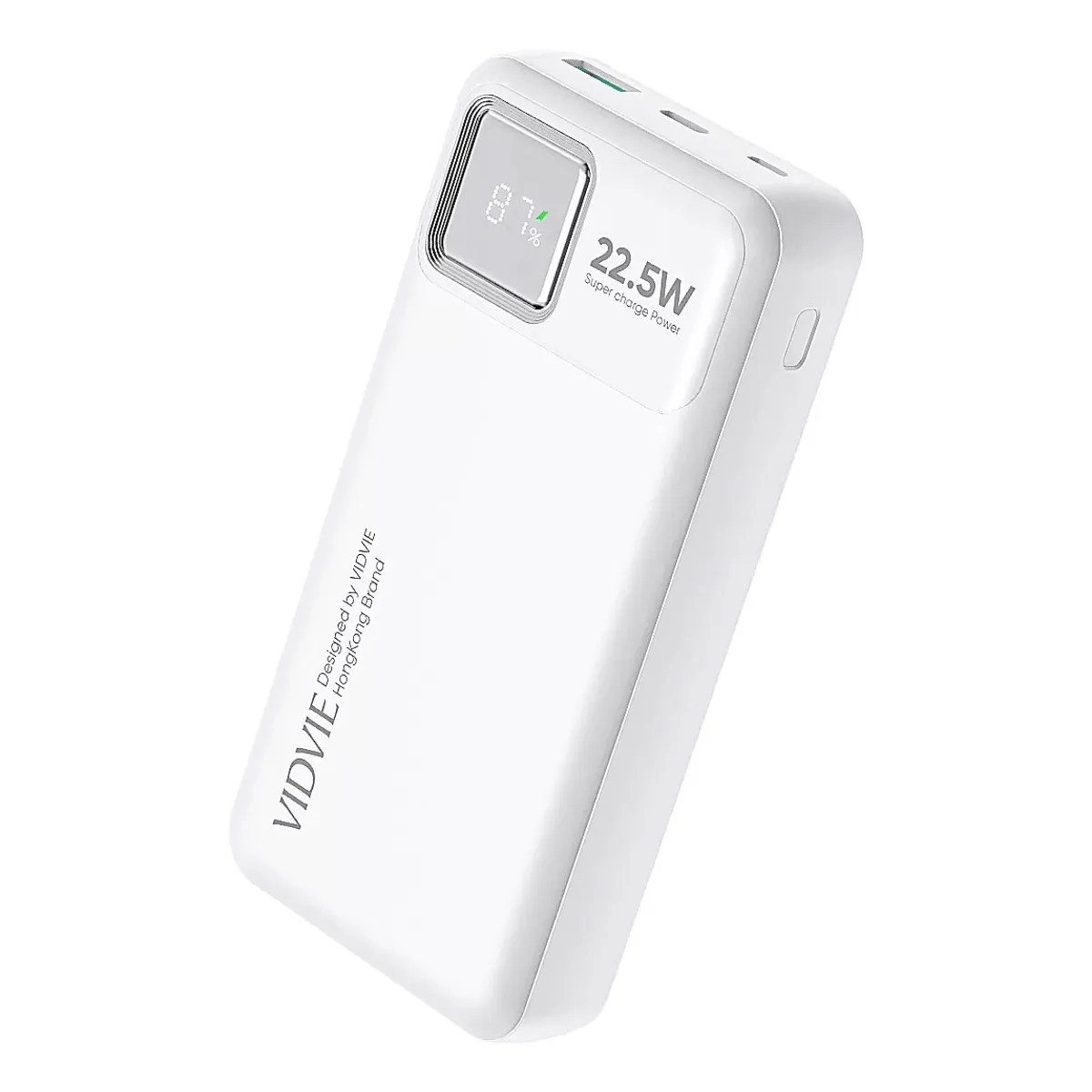 GENERICO - Cargador Batería Externa Vidvie Ultra Rápida Digital 20000mh Blanco