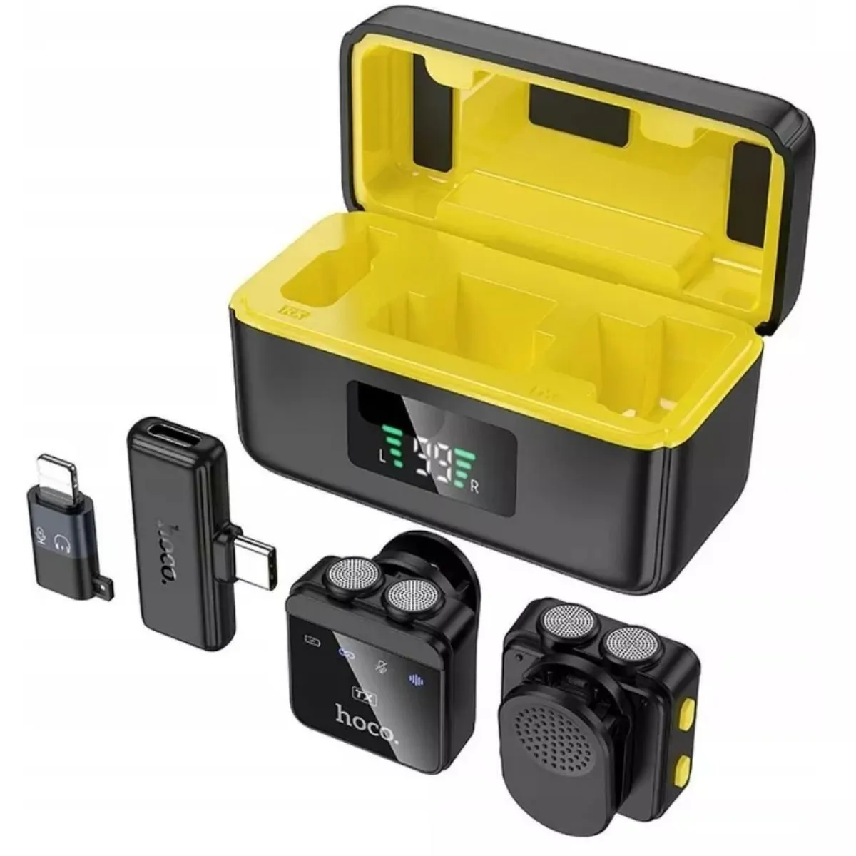 HOCO - Microfono Inalambrico Magnetico Dual Para iPhone Y Tipo C