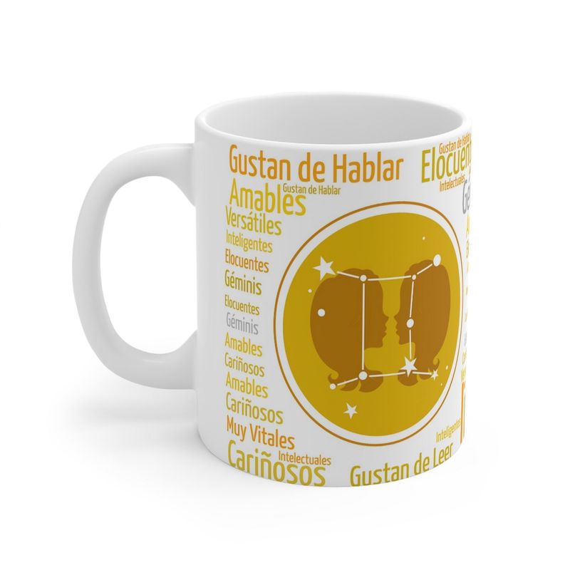 MI COMPRA ONLINE - Taza Signo Zodiacal Géminis - Cerámica Horóscopo Astrología Regalo