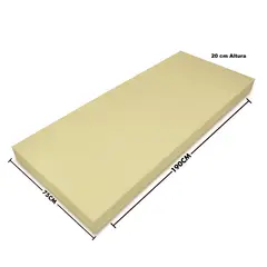 CHILENA CASAGRANDE - Lámina de Espuma D30 - 190x75x20 cm Alta Densidad Corte Preciso