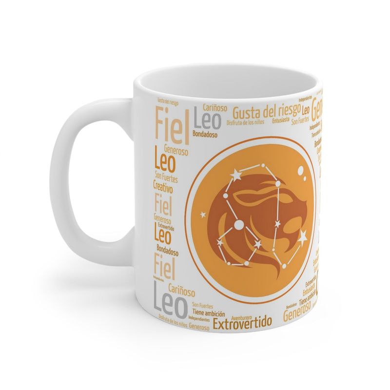 MI COMPRA ONLINE - Taza Signo Zodiacal Leo - Cerámica Horóscopo Astrología Regalo