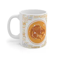 MI COMPRA ONLINE - Taza Signo Zodiacal Leo - Cerámica Horóscopo Astrología Regalo