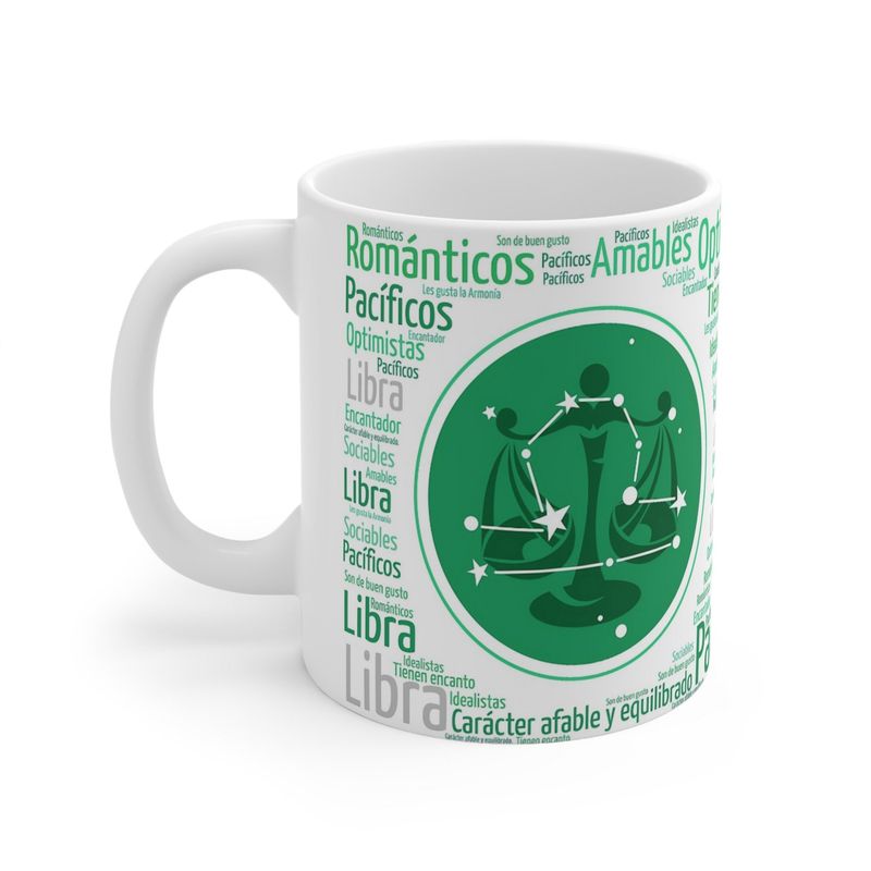 MI COMPRA ONLINE - Taza Signo Zodiacal Libra - Cerámica Horóscopo Astrología Regalo