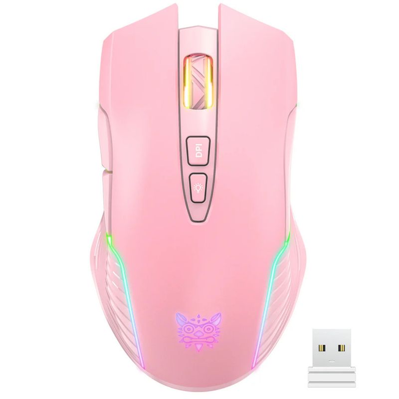 ONIKUMA - Mouse Gamer Inalambricos 3600 dpi ONIKUMA CW905 Rosado