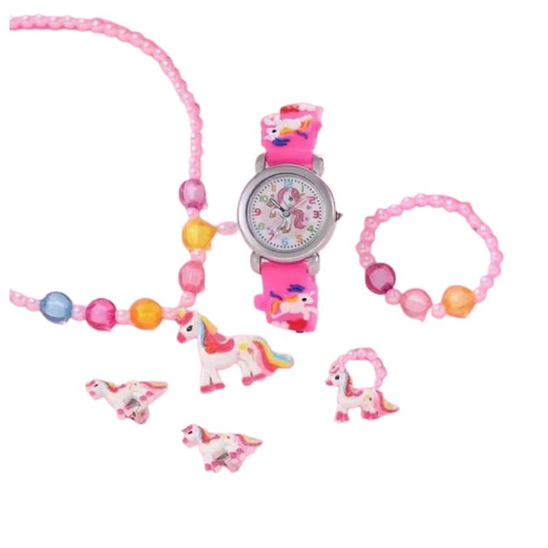 GENERICO - Pack reloj y accesorios para niña