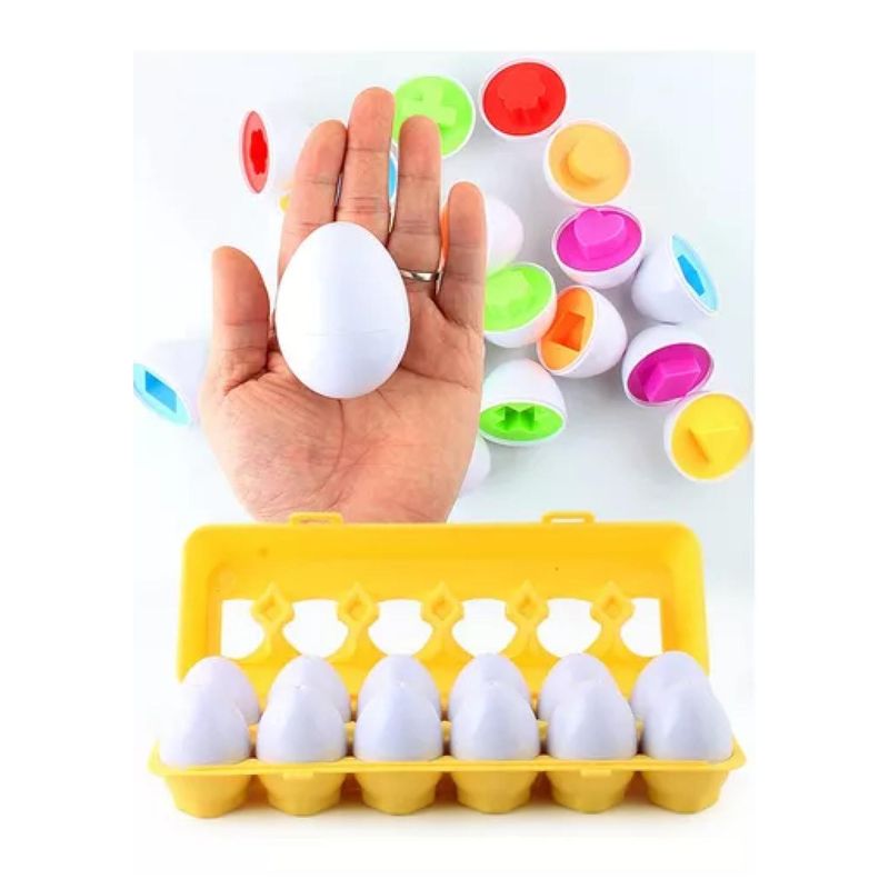 GENERICO - Juego Educativo Huevos Clasificador De Colores Y Formas