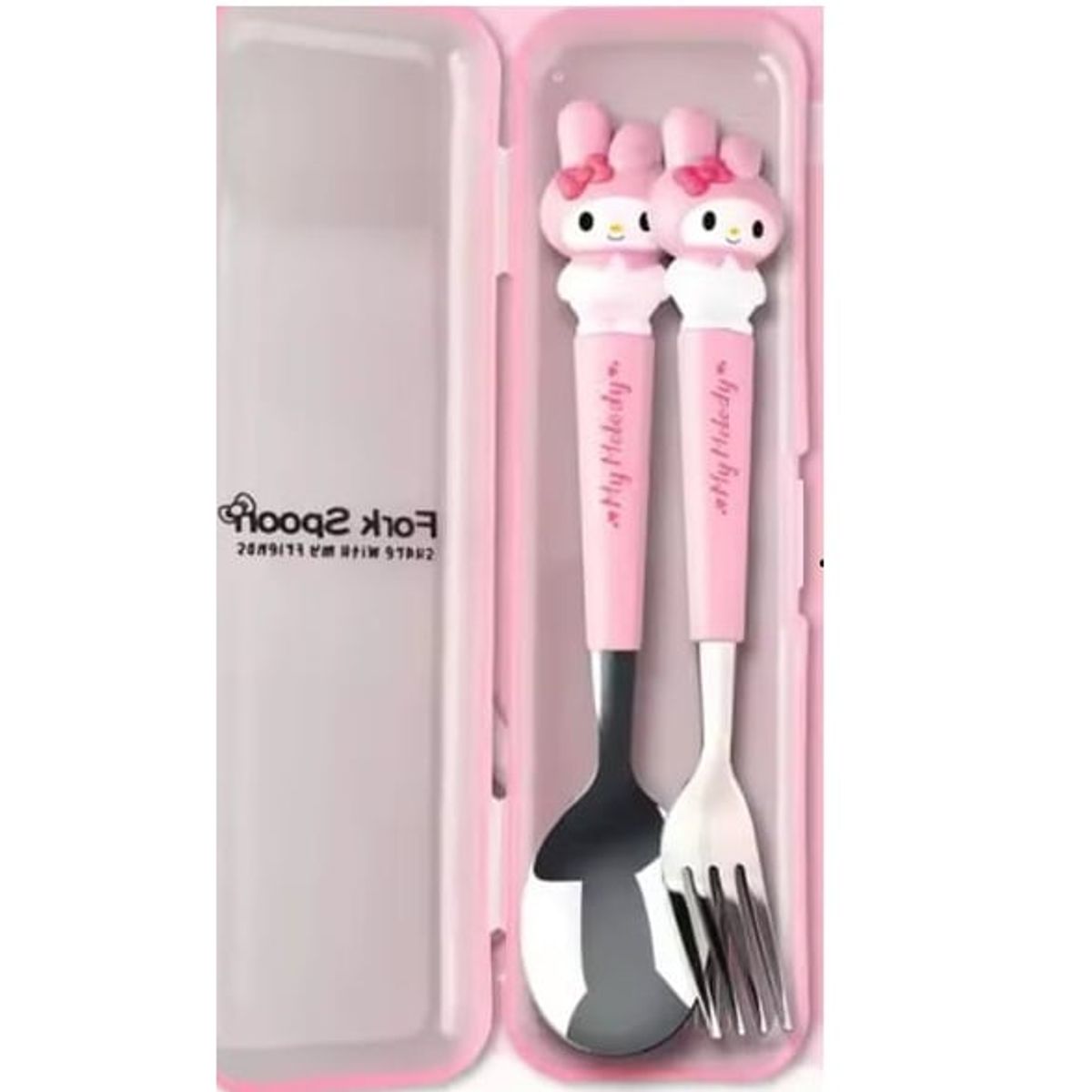 GENERICO - Caja cubiertos 2unds de inoxidable para niños