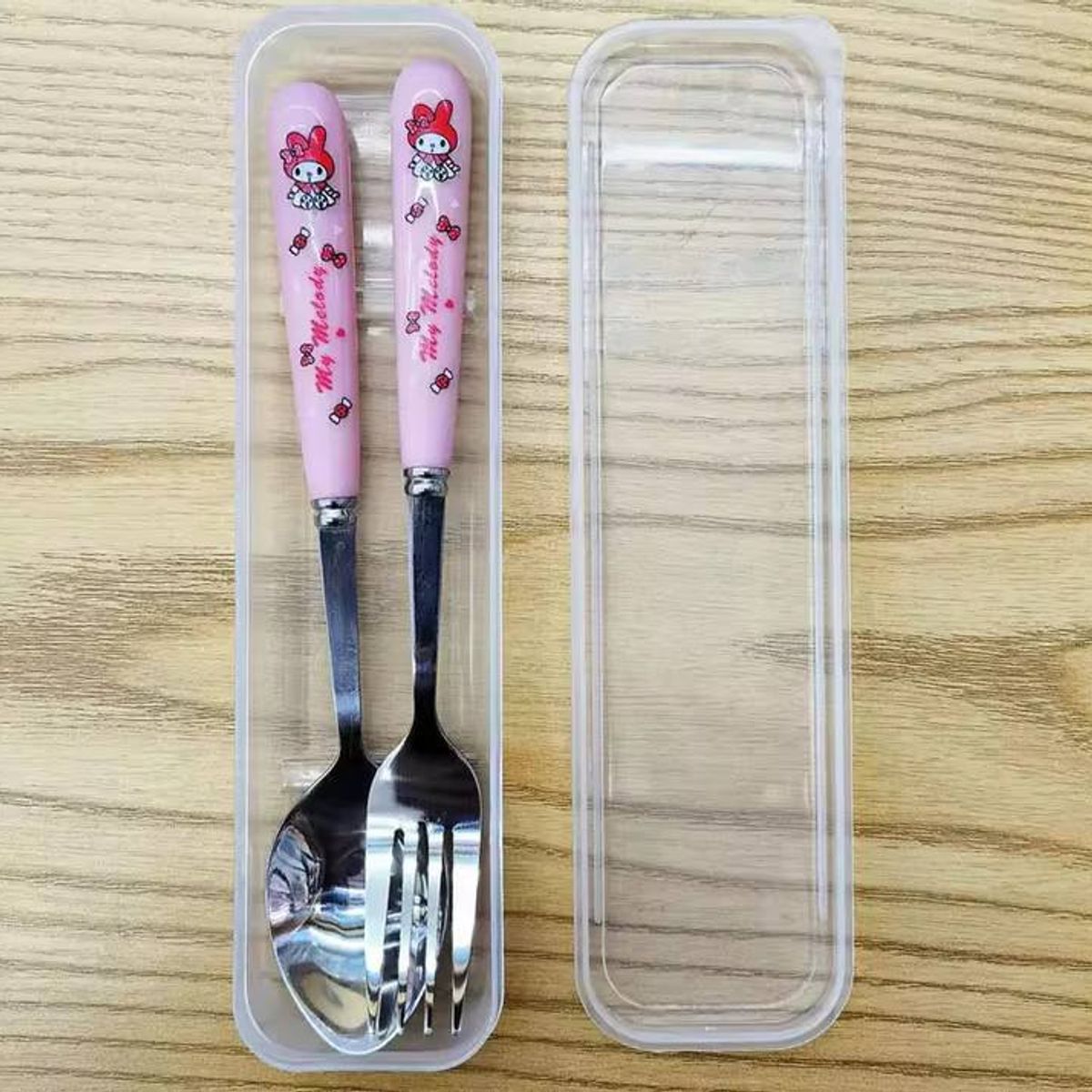 GENERICO - Caja cubiertos 2unds de inoxidable para niños