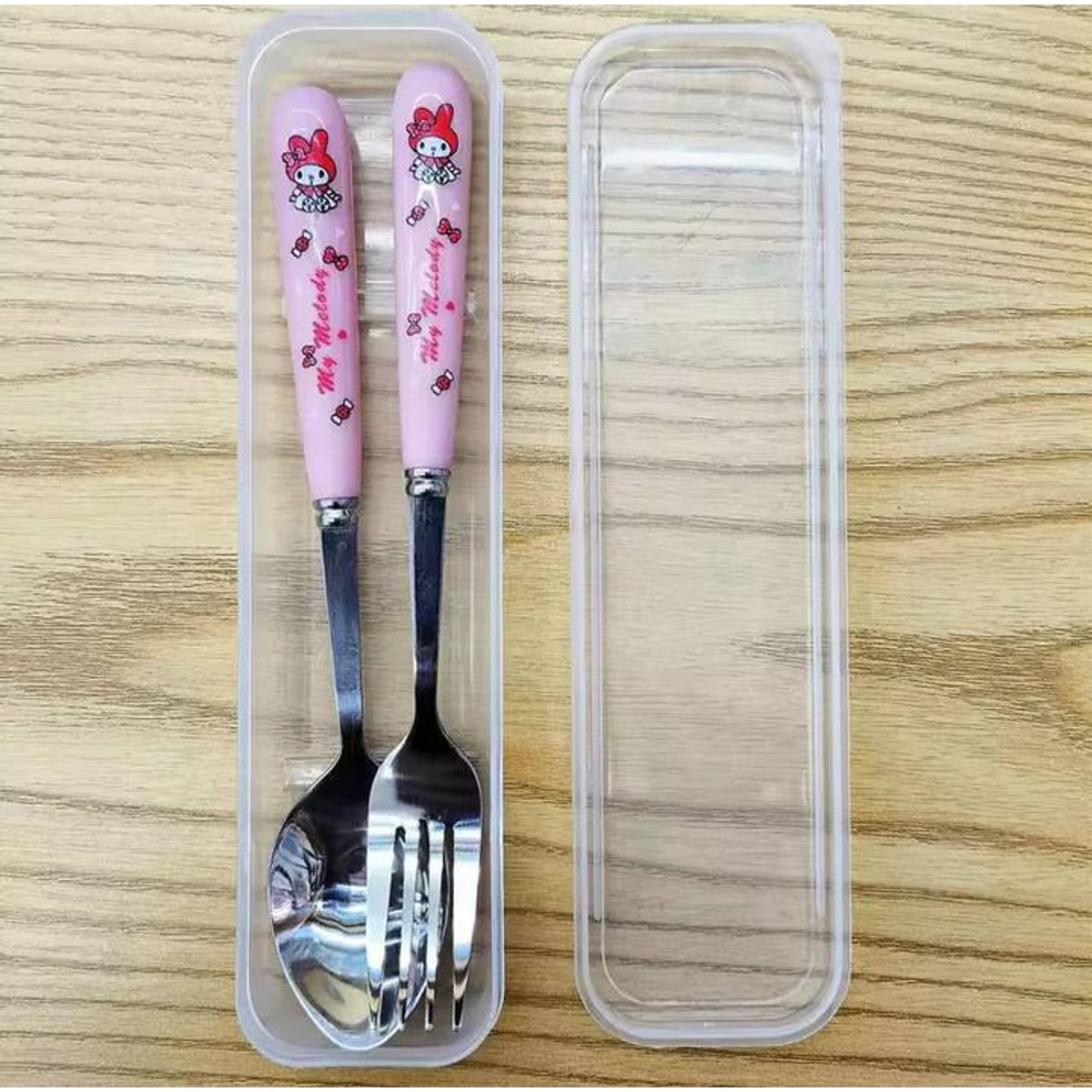 GENERICO - Caja cubiertos 2unds de inoxidable para niños