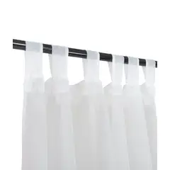 GENERICO - Set cortina velo liso presilla 145x230 cm color marfil