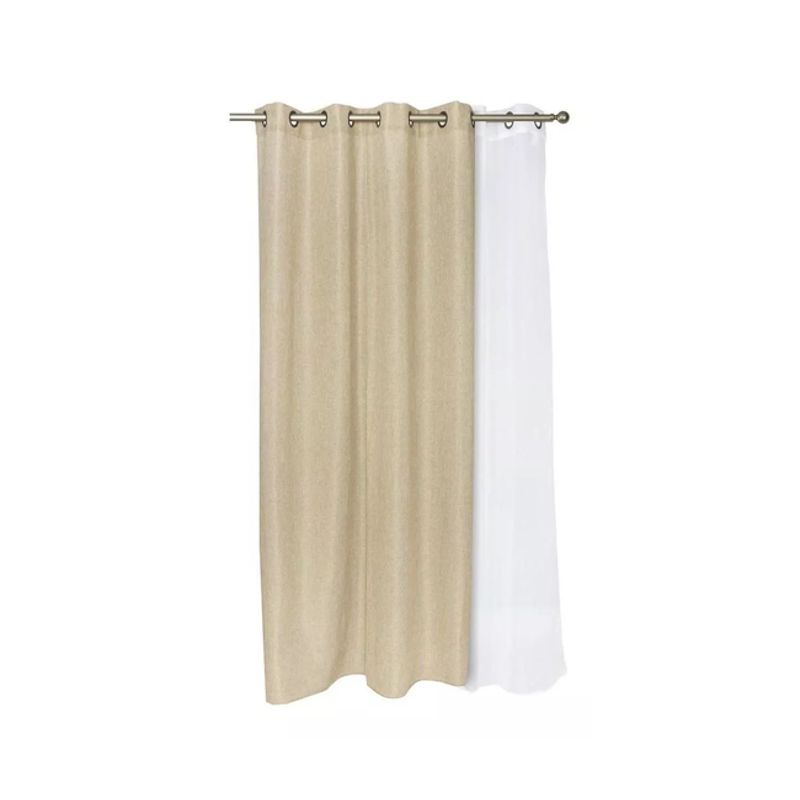 GENERICO - Set cortinas Corcovado 140x220 cm color natural