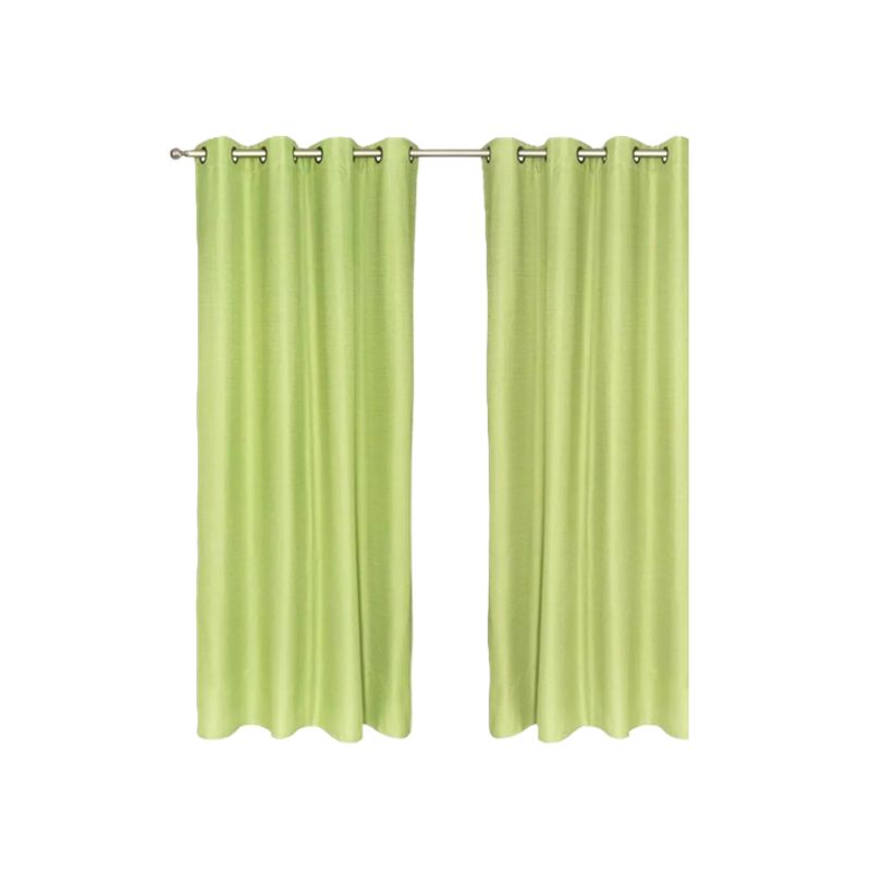 GENERICO - Set 2 cortinas blackout térmico 140x220 cm color verde