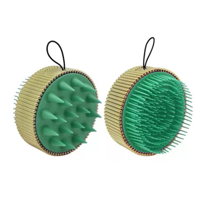 GENERICO - Cepillo Masajeador De Cabello Ducha Y Secado Antifriz 2 En 1 VERDE