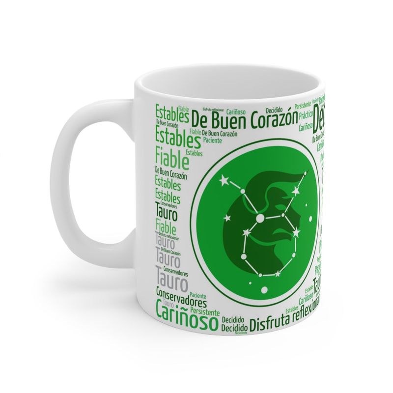 MI COMPRA ONLINE - Taza Signo Zodiacal Tauro - Cerámica Horóscopo Astrología Regalo