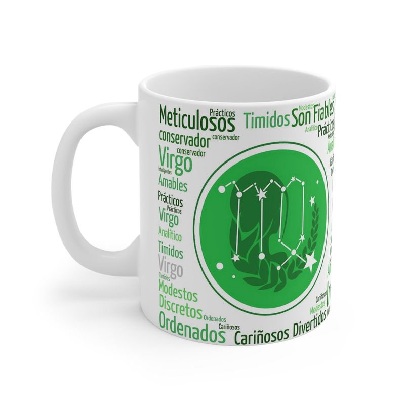 MI COMPRA ONLINE - Taza Signo Zodiacal Virgo - Cerámica Horóscopo Astrología Regalo