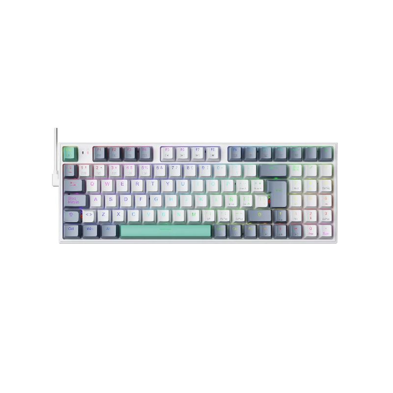 GENERICO - Teclado Mecánico K500 Gamer Alámbrico Español Hot Swap RGB Red Switch