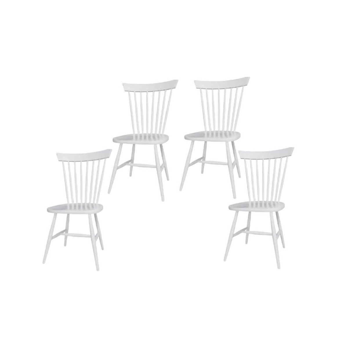 GENERICO - Pack 4 Sillas Windsor Madera Blanca