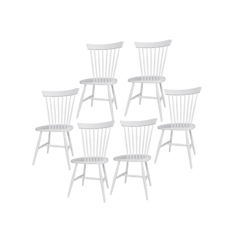 GENERICO - Pack 6 Sillas Windsor Madera Blanco