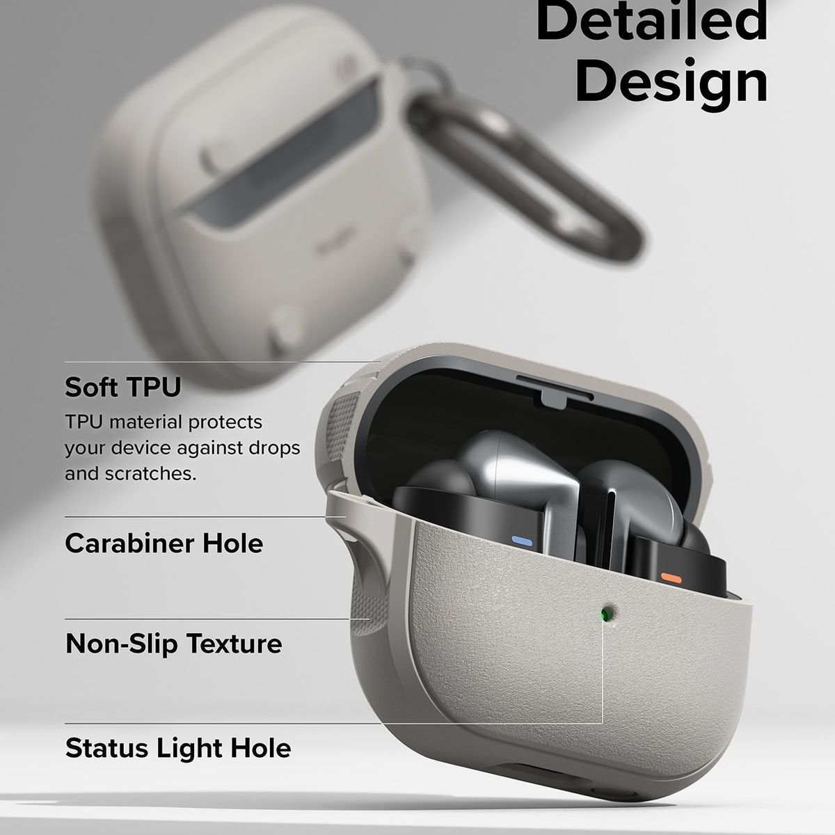 RINGKE - Carcasa Ringke Para Galaxy Buds 3 / 3 Pro Gris