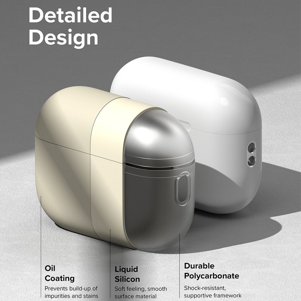 RINGKE - Carcasa Funda Ringke Para AirPods Pro 2 Gen Silicona Crema