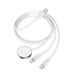 GENERICO - Cargador De Celular Inalambrico 3 en 1 USB Magnetico y compatible