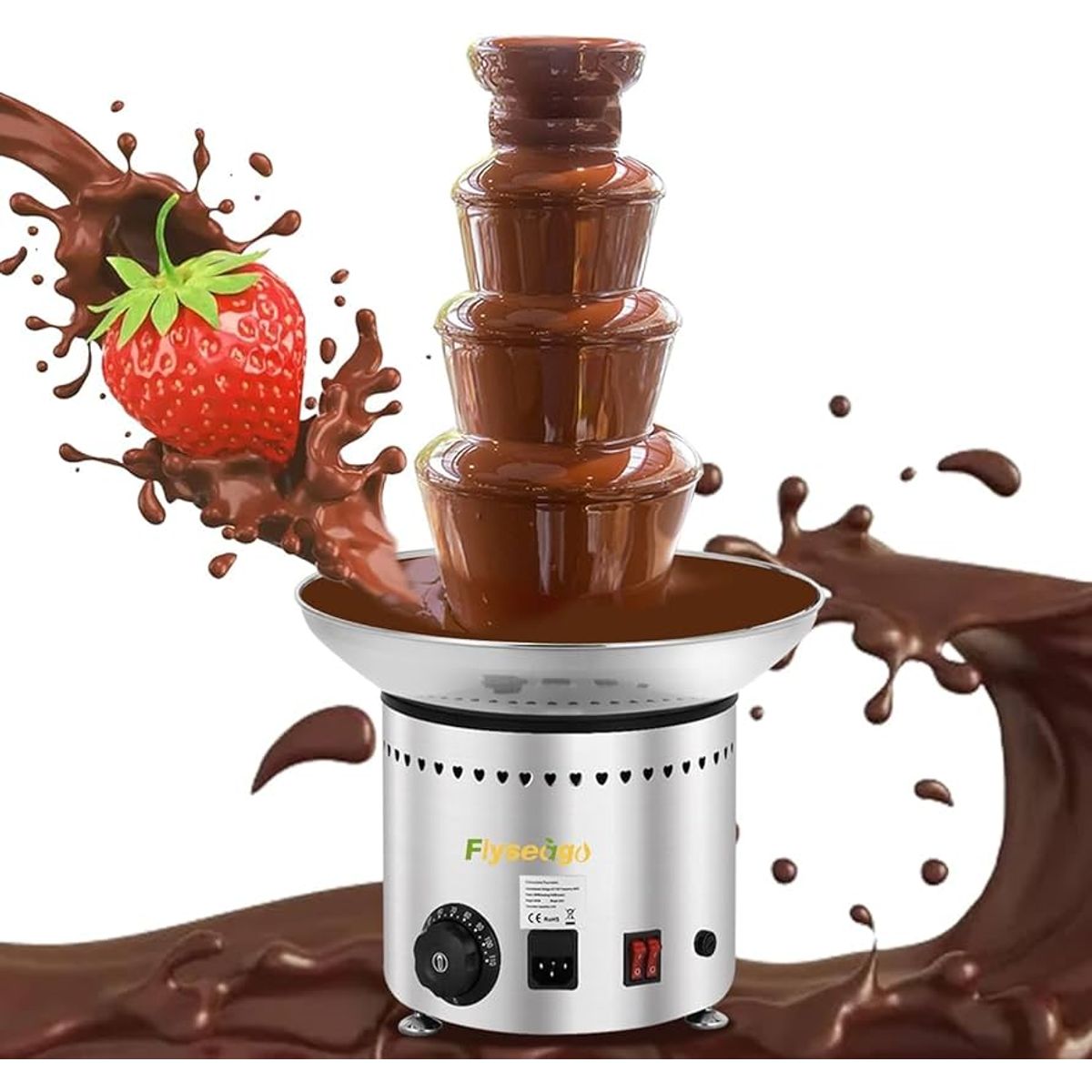 MOVI - CASCADA FUENTE CHOCOLATE FONDUE 4 NIVELES ACERO INOXIDABLE