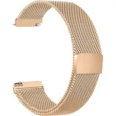 GENERICO - Correa Gold Pink de acero inoxidable 20 mm con cierre magnético