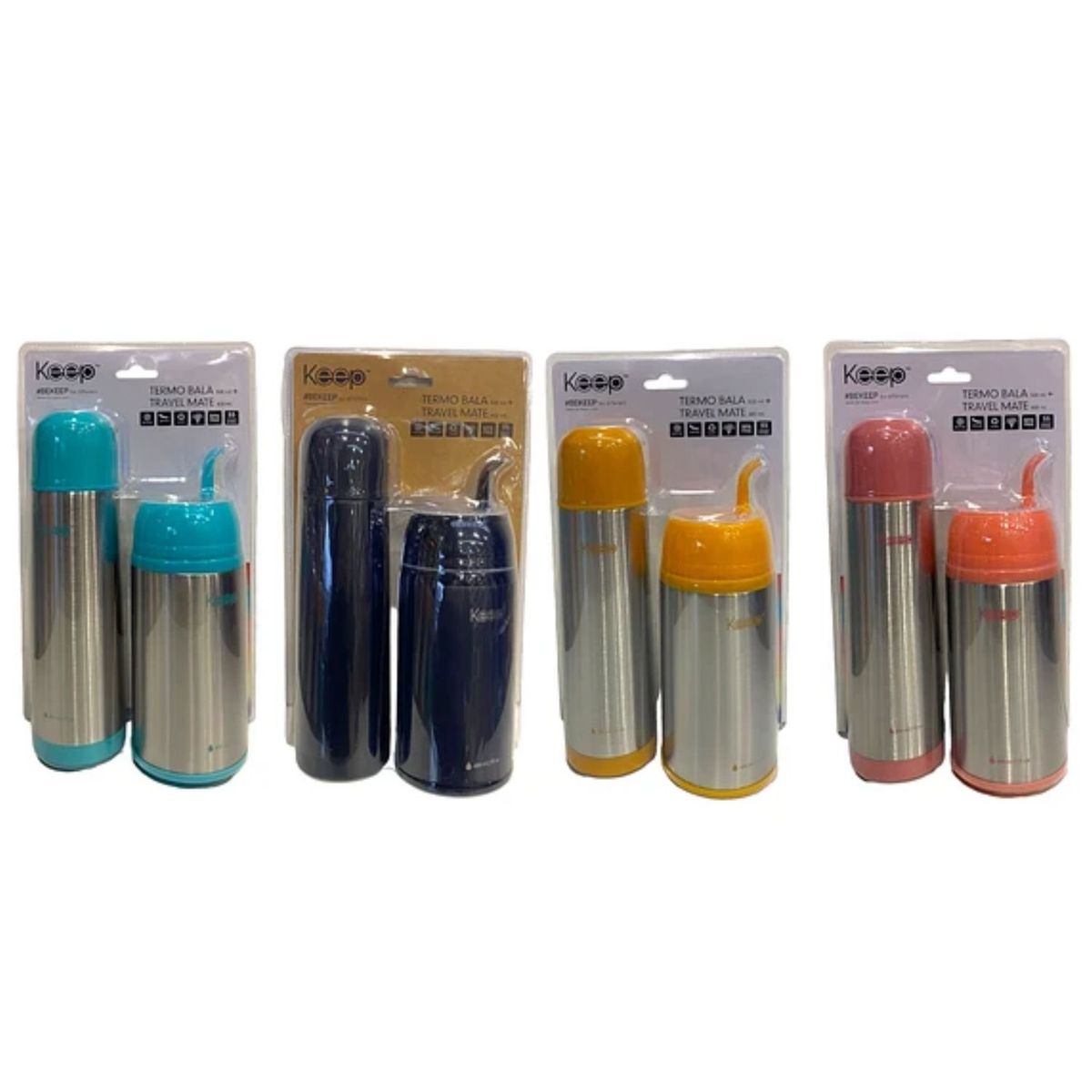 KEEP - Set Termo Bala + Travel Mate Doble Pared Naranjo Keep - SC