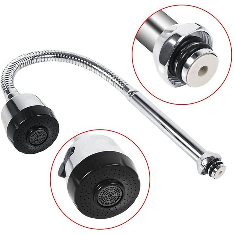 MOVI - CUELLO FLEXIBLE PARA LAVAPLATOS UNIVERSAL, GIRA 360 Y AHORRA AGUA