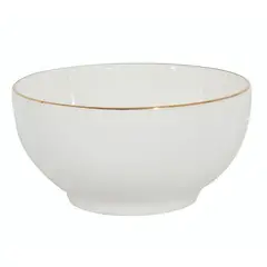 GENERICO - Bowl 15 centímetros porcelana blanca Royal con borde dorado